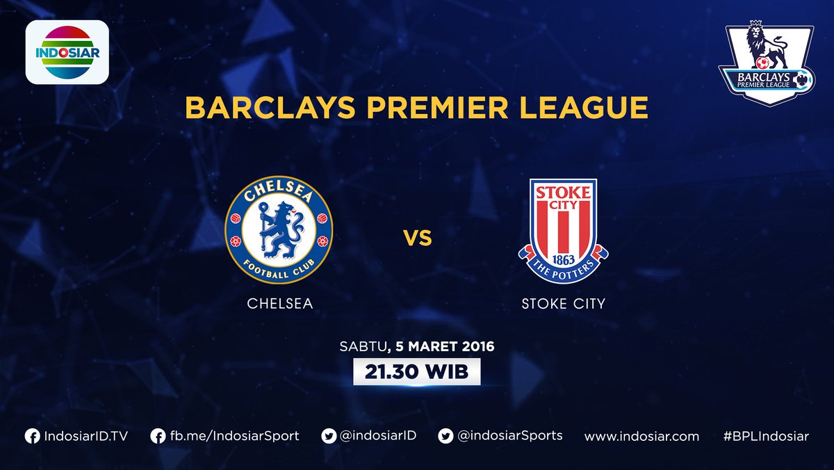 ChelseaFC_JKT48's tweet photo. Next match: EPL | Chelsea vs Stoke City, Sabtu 5 Maret 2016, pkl 21.30 WIB, live Indosiar
https://t.co/uBBrTXLpIm