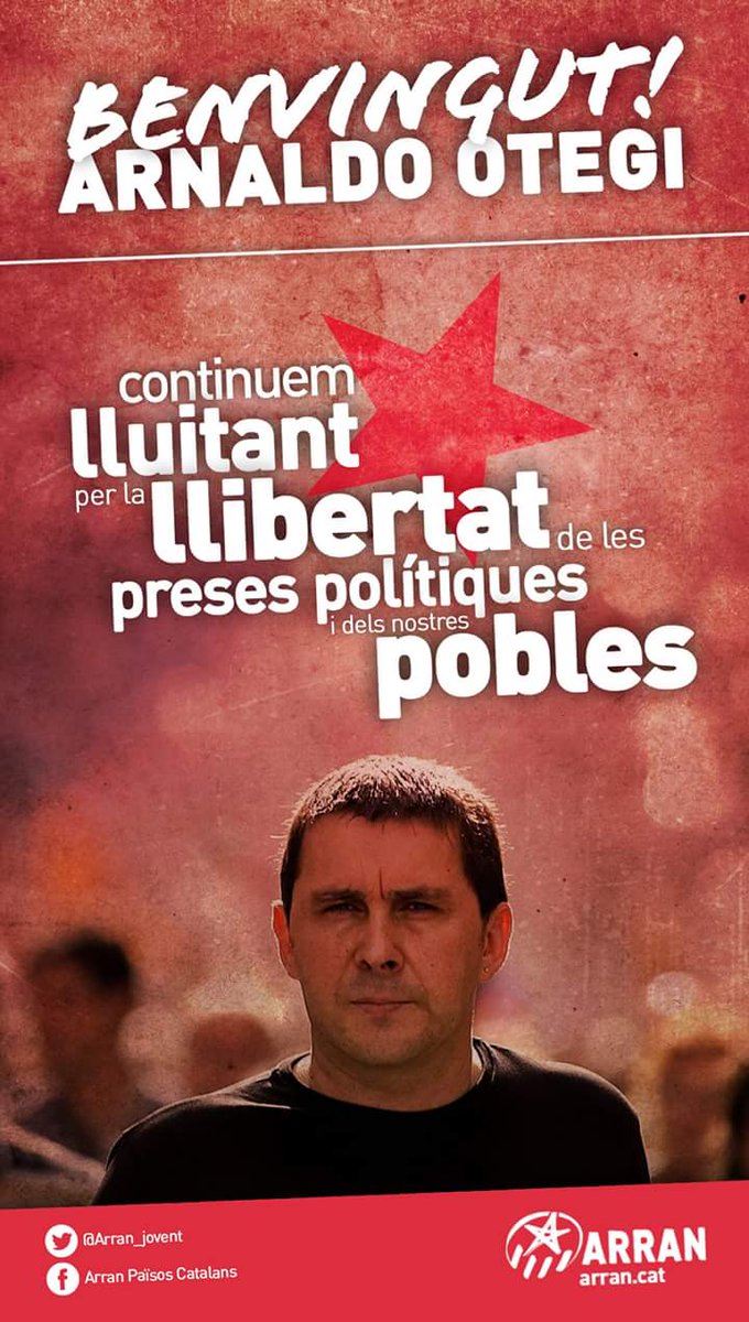ArranBarcelona's tweet photo. Benvingut Arnaldo Otegi!
"El millor lehendakari i el millor batlle és el poble!" https://t.co/pJ6slX1npg https://t.co/Nam2xKiHNH
