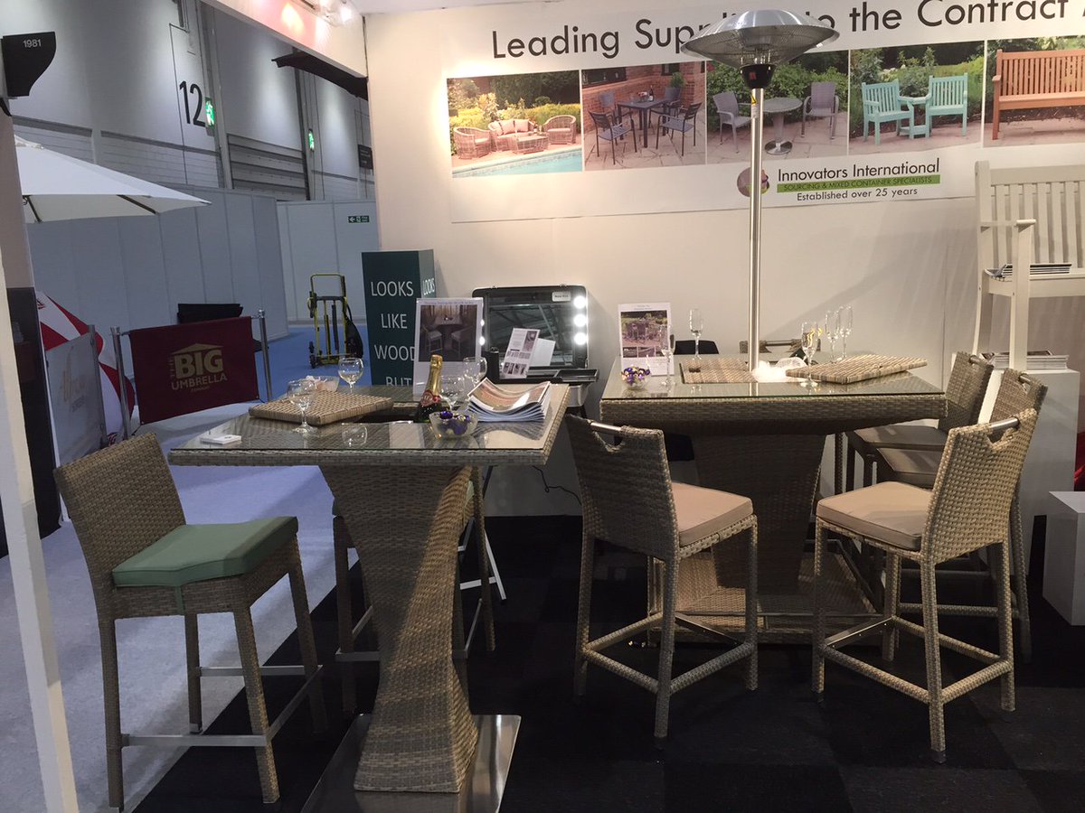 Innovators_Int's tweet photo. We're all ready for day 2 of #hotelympia2016 Visit our stand 1965 and meet some of our team! #BarSets #Winawood https://t.co/uEJir6njGh