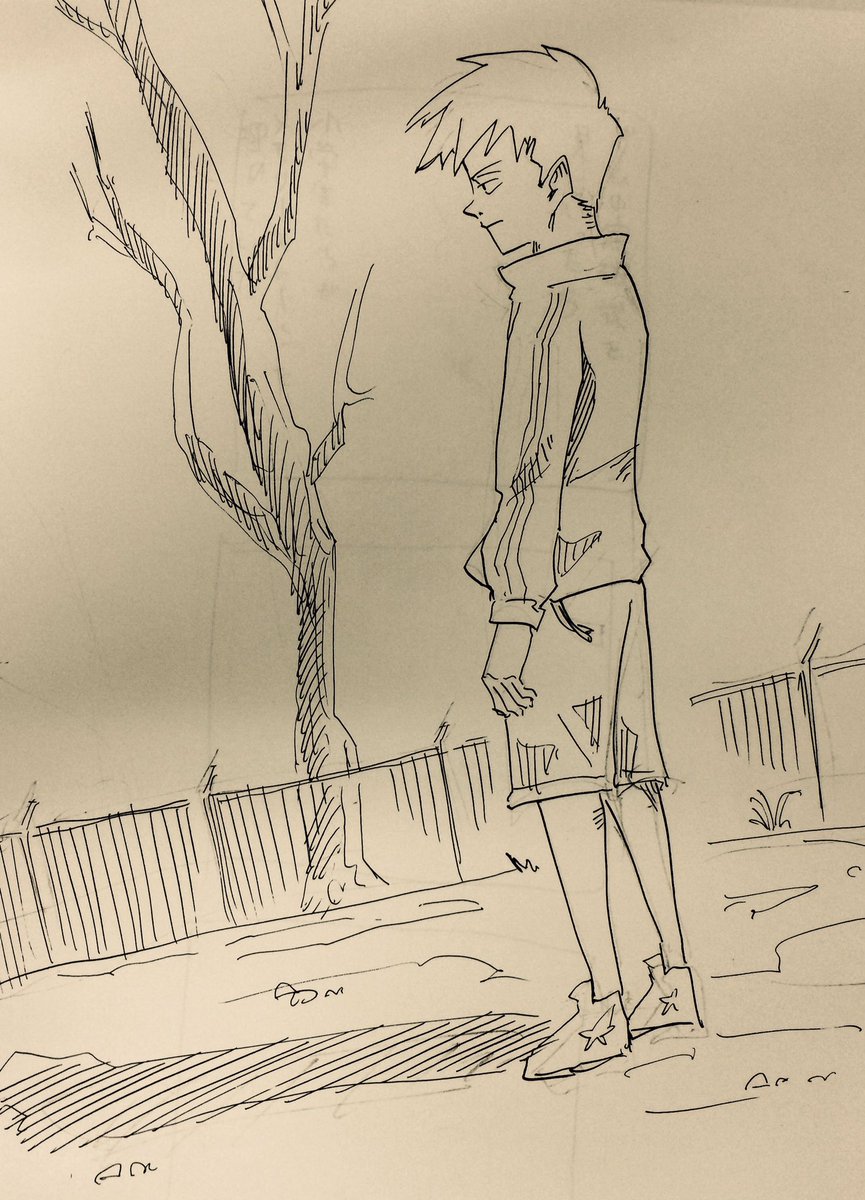 今日のらくがき、最初の２枚は、いつもダムの日でお世話になっている土木屋の方です。 