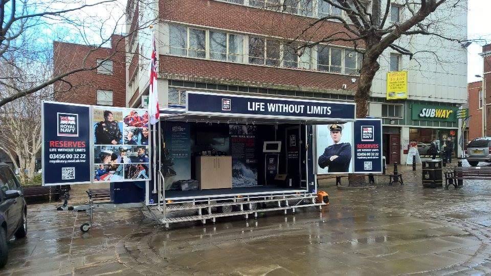 HMSSherwood's tweet photo. Recruiting today in Chesterfield near Portland Hotel. Come along for a chat!
We are here until 14.30pm https://t.co/EkerqZwFfa