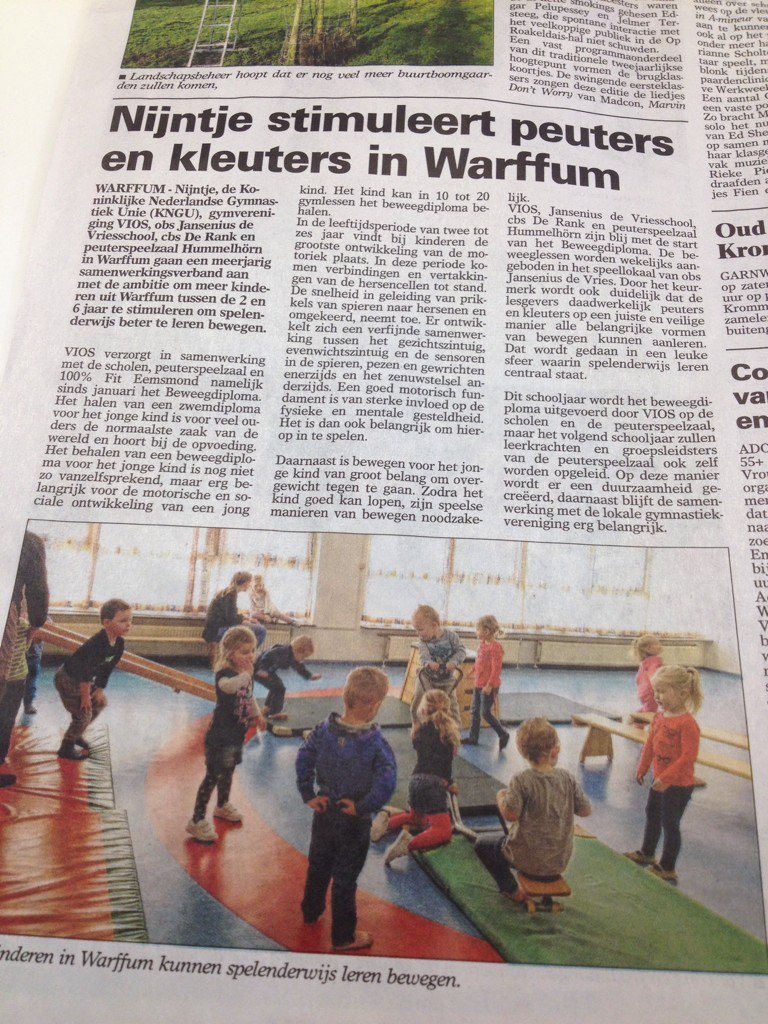 Mooi artikel in de Ommelander Courant @beweegdiploma <a href="/Eemsmondbeweegt/">Eemsmond 100% fit</a>