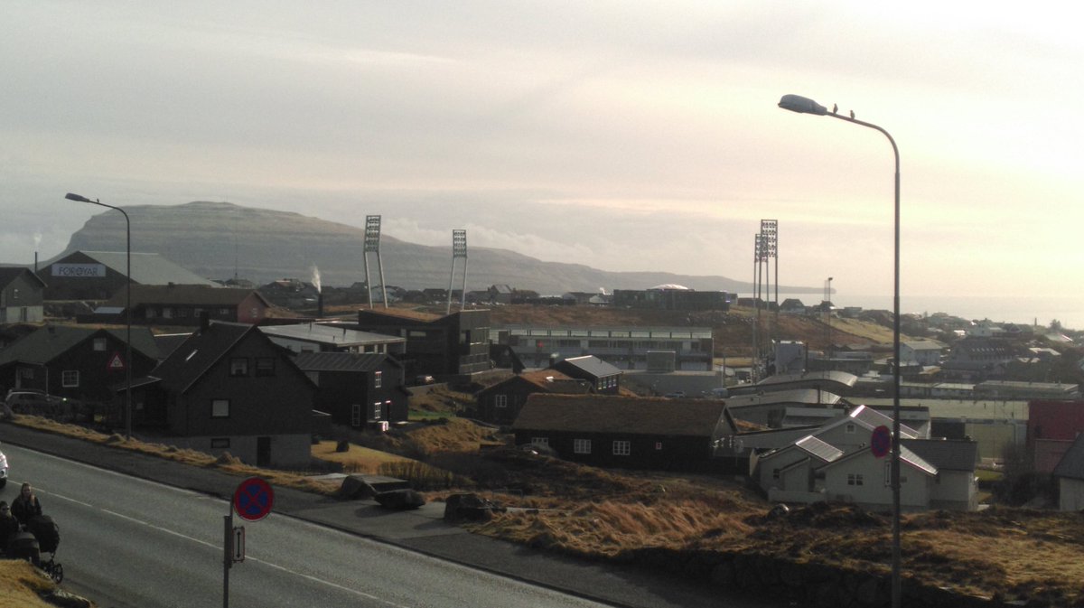 Mountblair's tweet photo. National stadium in the middle of Thorshavn. Except when the Faroe Islands host Scotland. #toftir #davieweir https://t.co/1cFg5PdWDA