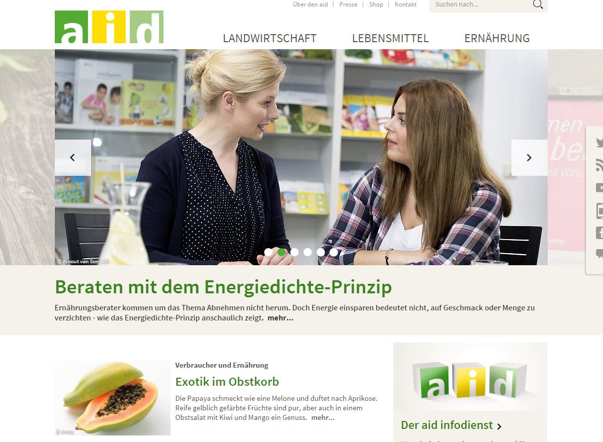 Neuer aid-Auftritt jetzt online: aid.de