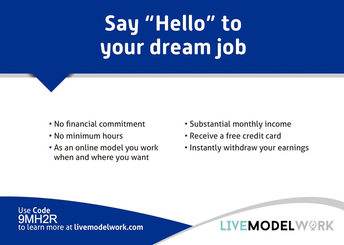 EN_PRIVATE's tweet photo. Say "Hello" to your dream job! 
 https://t.co/dGzzpOxMwC @SexyChicSW @LoveCamGirlz 
@CamModelPromoz @AmarnaMiller https://t.co/PeCWo04ZWK