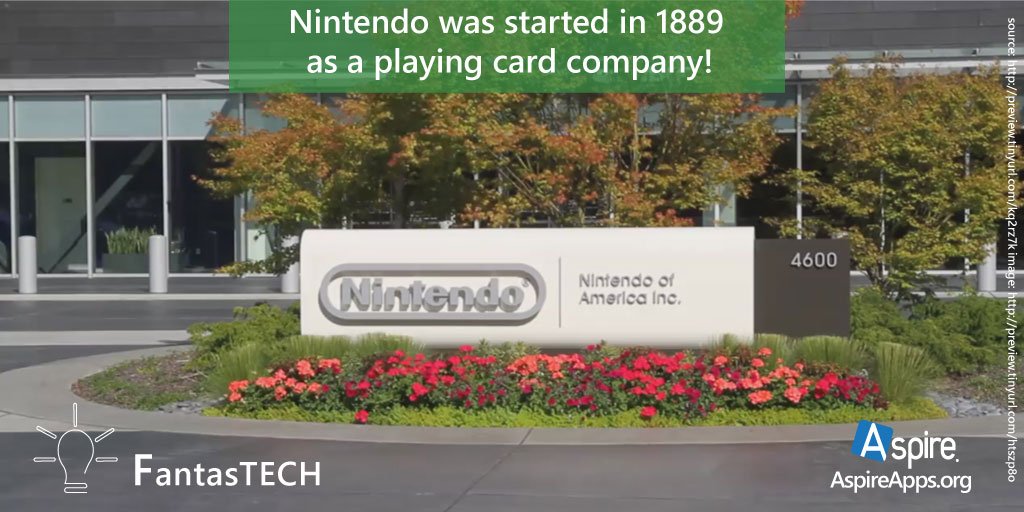 Aspireapp's tweet photo. #FantasTECH #technology #innovation #Nintendo #playingcards #first #business #AspireApps #RCorp. https://t.co/kR9wvsfrXC