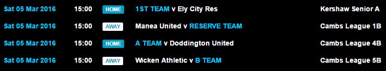 ChatterisTownFC's tweet photo. Here are our games coming up this weekend. Note that all kick off times revert back to 3pm. https://t.co/xU0zJsDyL7