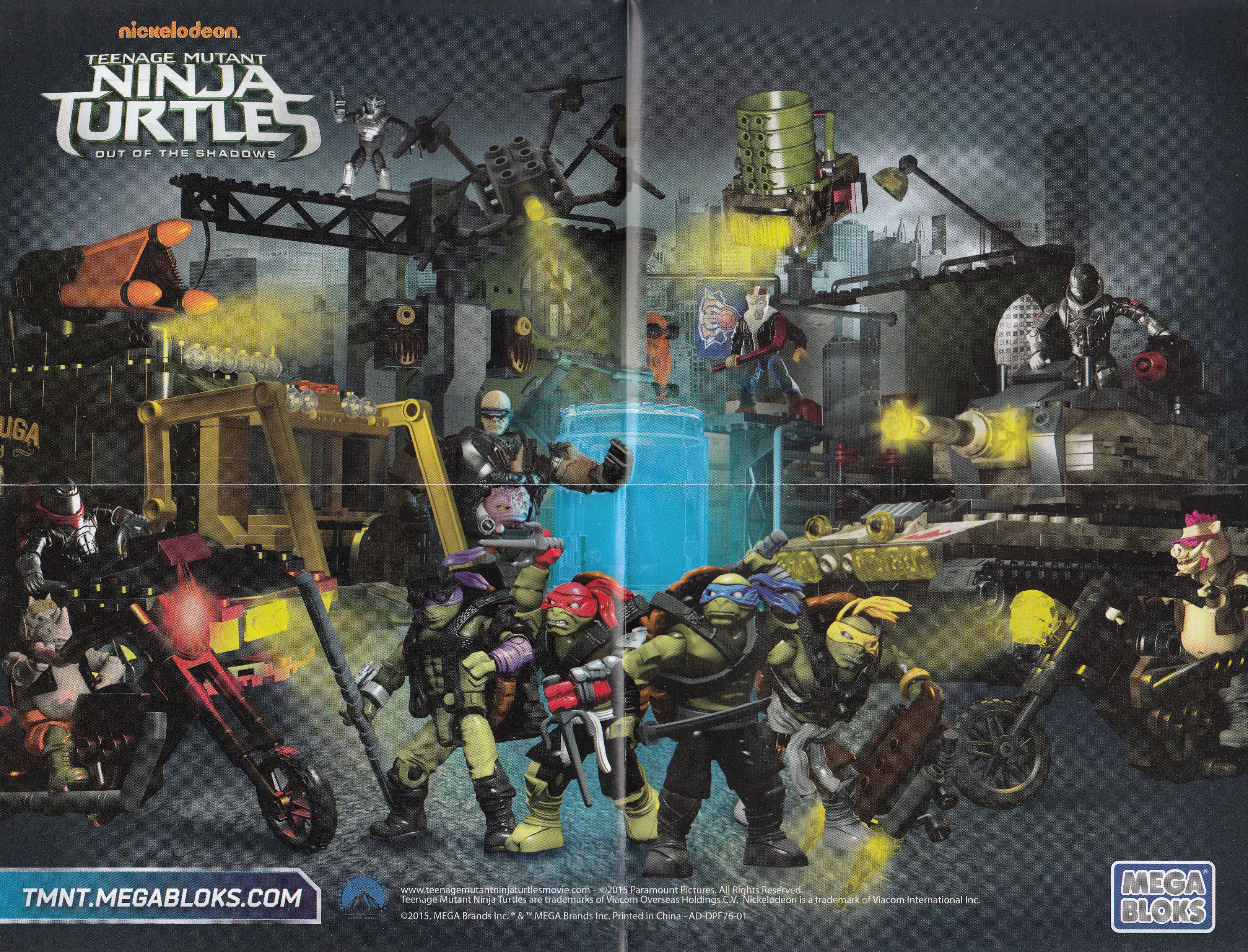 Tmnt out of the shadows mega bloks deals