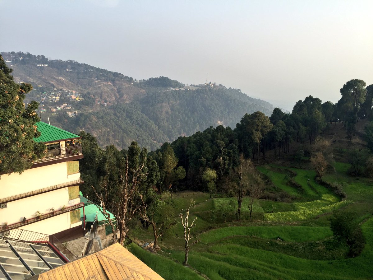CricketHK's tweet photo. A day of travel and the team has arrived in one of the most picturesque spots #Dharamshala #HKpride #WT20 @ICC https://t.co/ekE69zXfwg