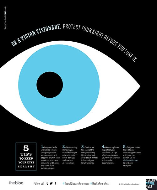 HealthAwareNext's tweet photo. March is Save your Vision Month. Be a Visionary and Get Your Eyes Tested Today.
#VisionHealth #HealthAwareNext https://t.co/btGBW5fpX6