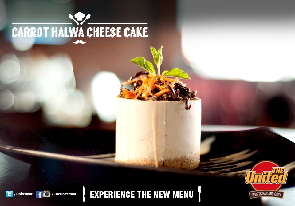 UNITEDBar's tweet photo. Try the fan favourite
Carrot Halwa Cheese Cake from
our exciting new menu! #NewIsIn
#Dessert #NomNom https://t.co/VOxhAExjOI