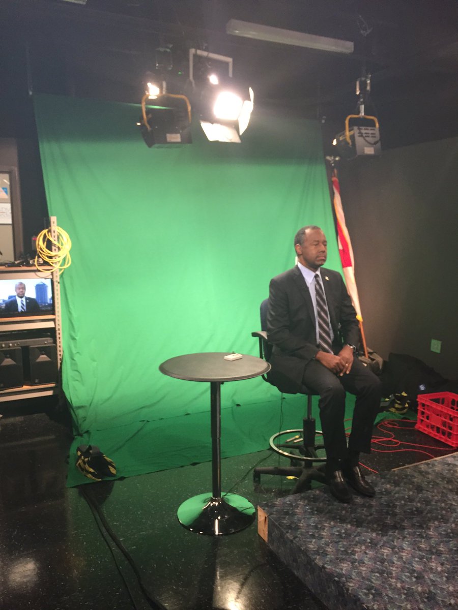 _JasonOsborne's tweet photo. .@RealBenCarson starting Super Tuesday in Montgomery, AL with an appearance on @foxandfriends live in 5 minutes. https://t.co/ZRUMZS77fi