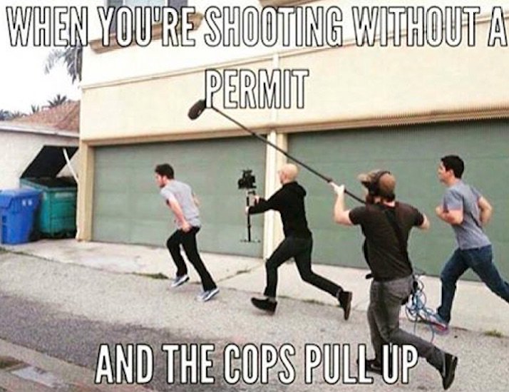Cinevisiontv1's tweet photo. Keep rolling! Has something like this happened to you? #filmingpermit #steadicam https://t.co/x5tOACBHIn