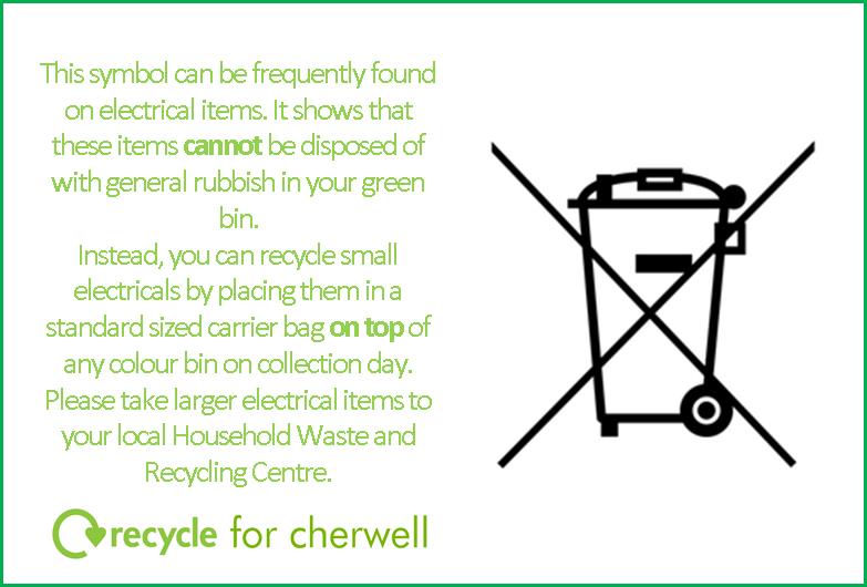 CherwellRecycle's tweet photo. From hairdryers to hand blenders! Know what to do when yours gives up the ghost #SymbolsExplained https://t.co/KwBFTXXsqa