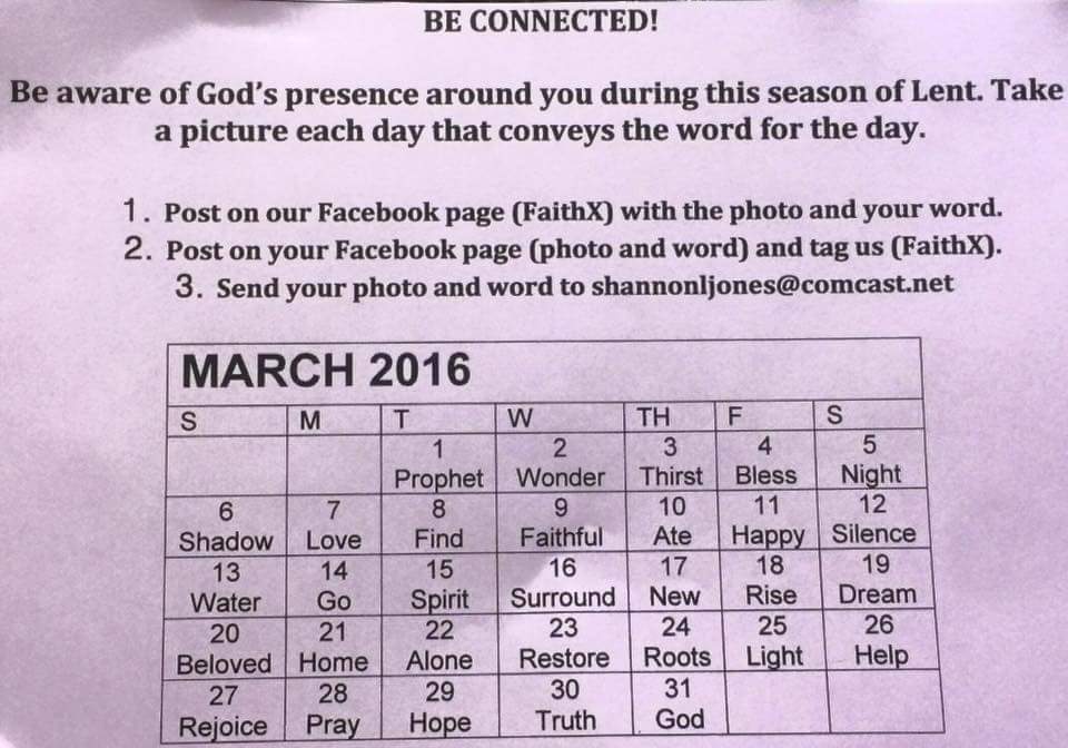UnClassTLC's tweet photo. Let's join in FaithX's March word of the day project! #FaithX #UnClassTLC #WOTD #Lent2016 https://t.co/Ew5BuJT1Ve