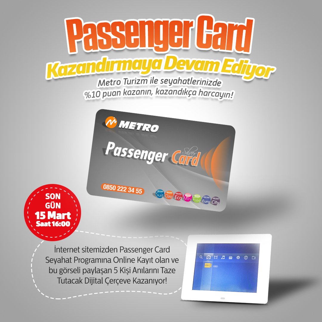 MetroTurizm's tweet photo. Kayıt olan ve bu görseli paylaşan 5 Kişi Dijital Çerçeve Kazanıyor! 
Başvuru Linki; https://t.co/qxZUlQDrKF https://t.co/yIJxGqLVjW