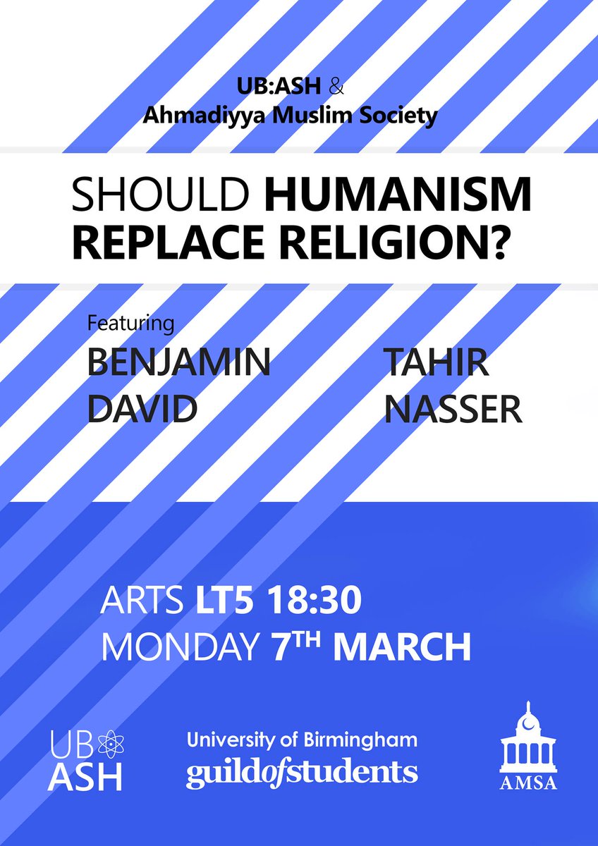 AMSA_Bham's tweet photo. Next AMSA Event on Monday March 7th - Should Humanism Replace Religion? https://t.co/9bJGy10nlk
