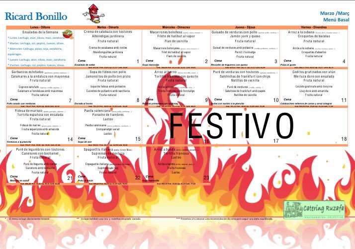 CEIP_VRicart's tweet photo. Menú comedor Escolar @CEIP_VRicart marzo 2016 https://t.co/HKVxWKQPVV https://t.co/DzCQdEbApV