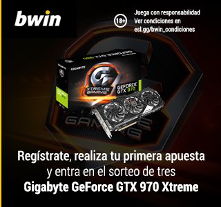 NeHoGames's tweet photo. RT @ESLspain: ¡Regístrate, primera apuesta y entra en el sorteo de 3 GeForce GTX970 Xtreme!https://t.co/4puRK2UAdp https://t.co/IqZgeKvDu2