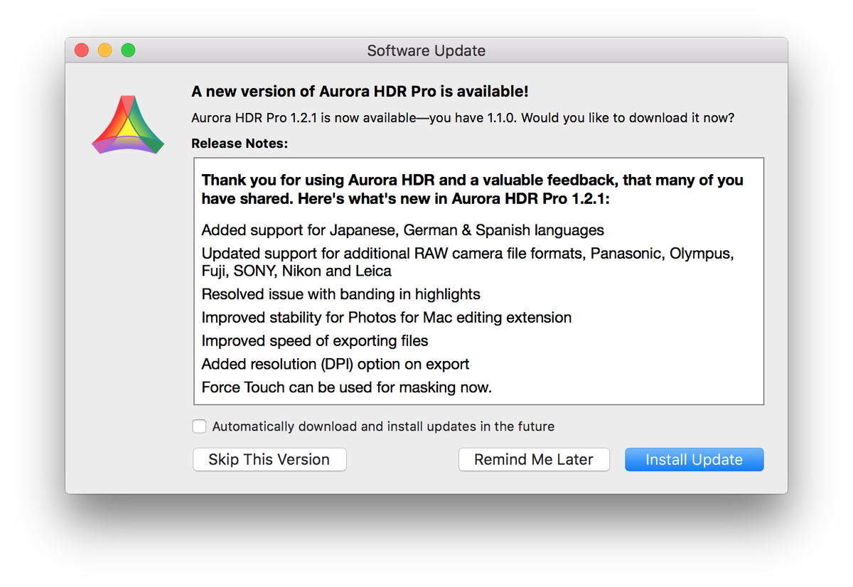stshank's tweet photo. Aurora HDR software 1.2.1: better support for cameras’ raw photo formats. Plus some tweaks. https://t.co/SKuVa9hC4m https://t.co/J8pDOqqw4b