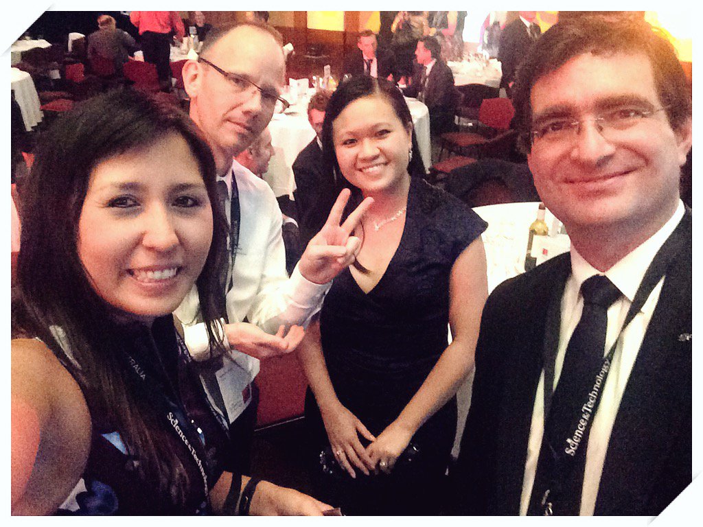 cosmicpudding's tweet photo. Getting our selfie on at the #smp2016 gala dinner, as you do! #suchselfie #manyscience https://t.co/w2JpYXjM9n