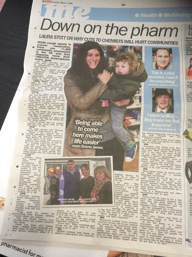 Great article,Paul &amp; his team portray a typical day in a valued Pharmacy. Well done Oakwood Pharmacy #lovemypharmacy
