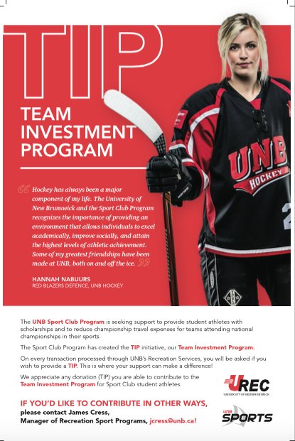 RedsSportClubs's tweet photo. The TIP program starts today!#UNBSports https://t.co/afVdEp85Q6
