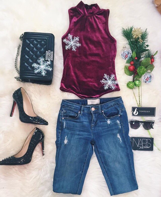 ✨A little look we paired together during this past Christmas.✨
Get your #velvet on at Topfoxx.com
