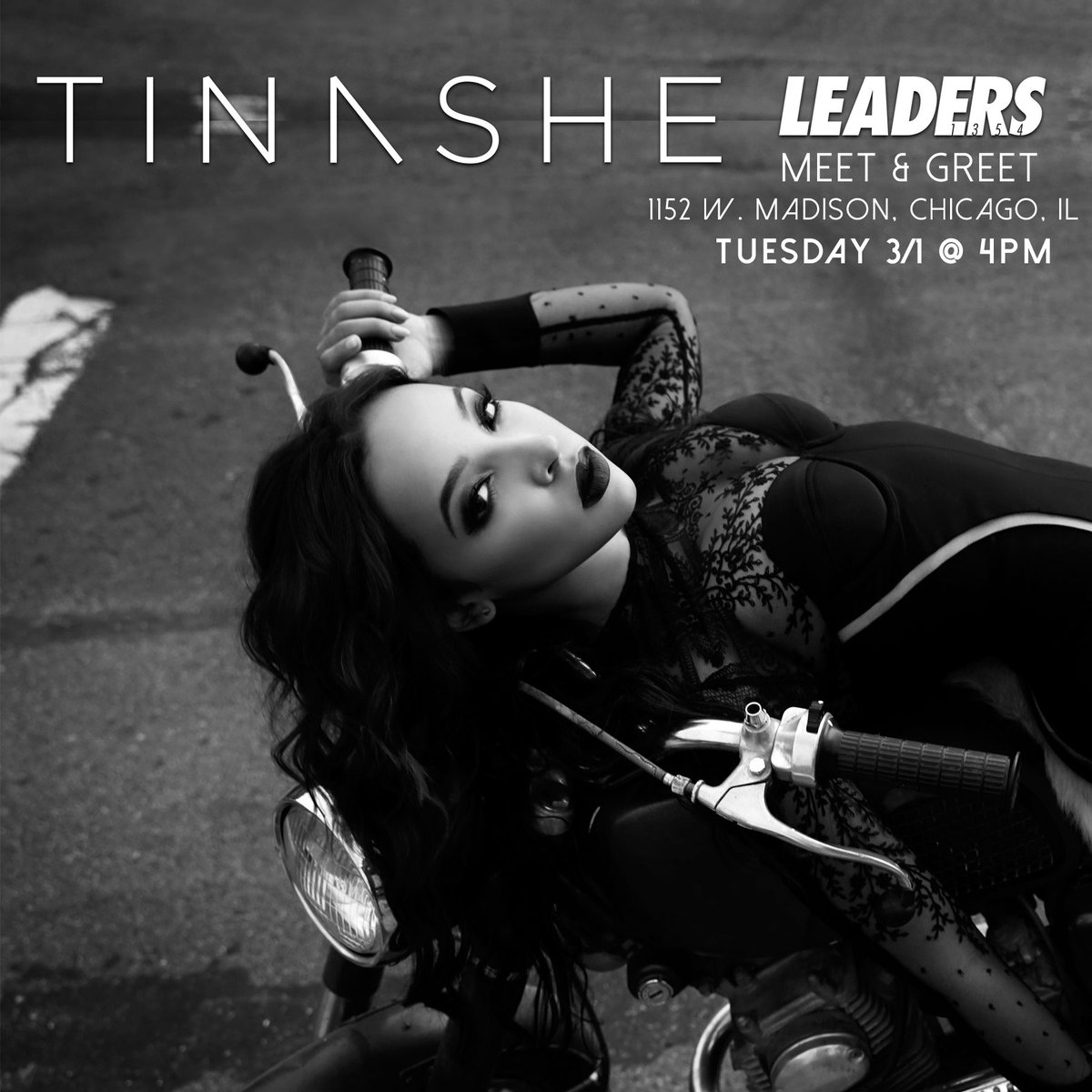 Tinashe's tweet photo. CHICAGO come meet me today!!! https://t.co/DjTkNW4R1h https://t.co/k6ewTqzKJc