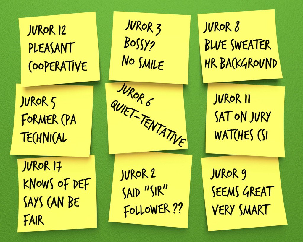 WinLitigator's tweet photo. #TrialTip: Group jury notes easily so you can make decisions about strikes rapidly. https://t.co/Ywv5J4Am8f #Trial https://t.co/BFtaPRBK3g