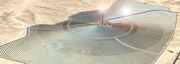 Greenpeace's tweet photo. Good news! The world’s tallest solar tower to supply 120,000 homes with #renewable energy https://t.co/c7qy5YlsyV https://t.co/gJIg61vciG