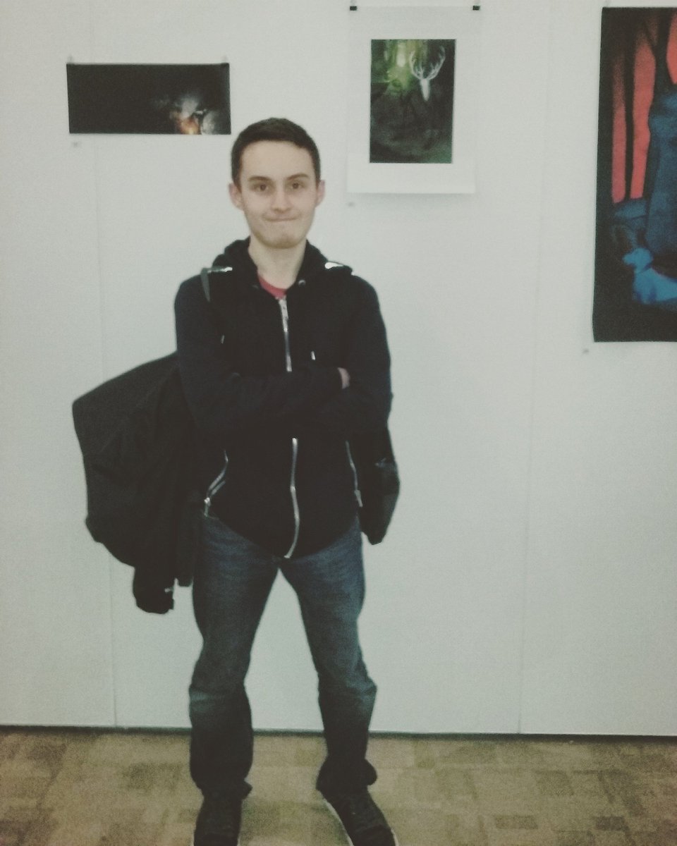 SeanAyres5's tweet photo. At the @LimerickIT #DrawingAwards with my #art piece, Forest Friend. https://t.co/pQ4j7OnLkm