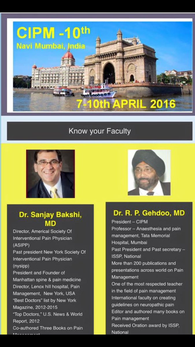 manejodeldolor's tweet photo. Register for the upcoming pain management workshop - CIPM X at Mumbai on 7-10th April, limited seats https://t.co/zPTNGinlzO