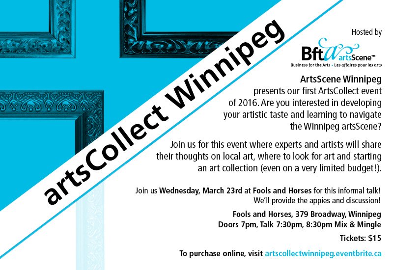 BusinessftArts's tweet photo. #artsCollect will happen in #Winnipeg on Mar 23, hosted by @artsSceneYWG! Get your tix: https://t.co/JzKnpgrLPY https://t.co/k37KcHlYb7