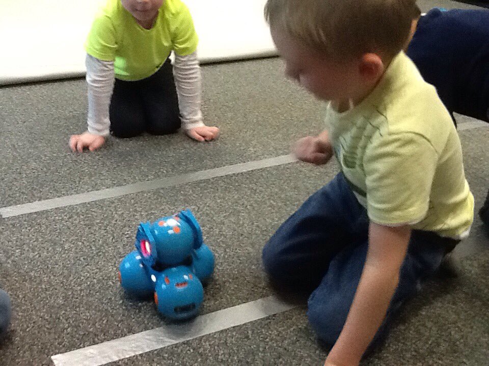 HESKaufman's tweet image. Learning to use rulers as we build a grid for dash to travel on #mathgroup