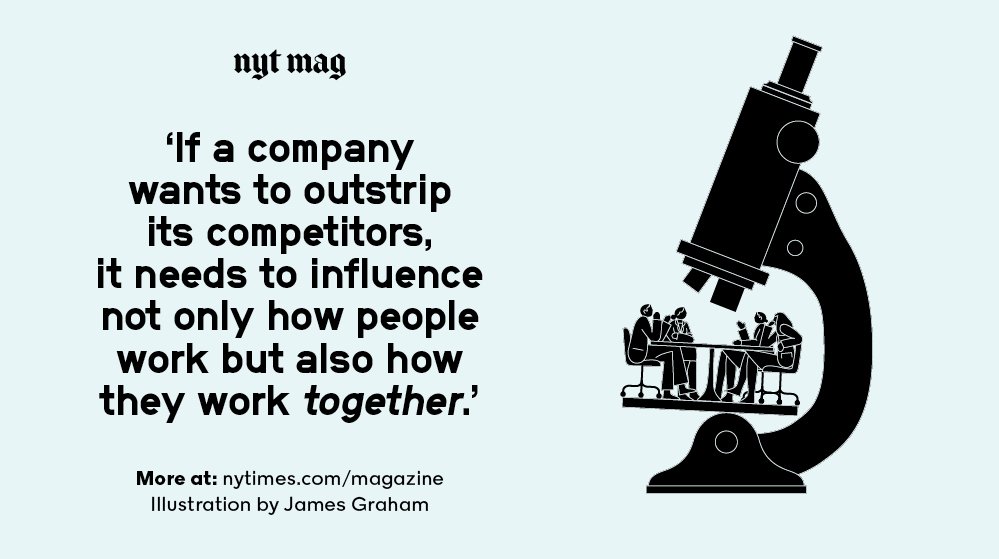 NYTmag's tweet photo. What Google learned from its quest to build the perfect team. https://t.co/XOVHSw95LF https://t.co/wL6axS1aKw