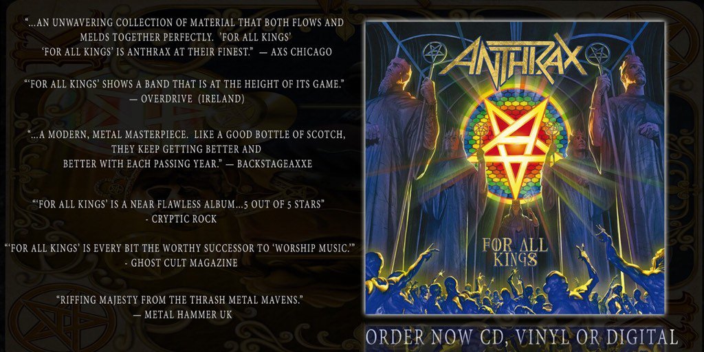 Anthrax's tweet photo. BUY THIS ALBUM TODAY!! Let's show the world what METAL supporters can do!! 
https://t.co/sTJ7cUXqFI https://t.co/Wci75PCHJm