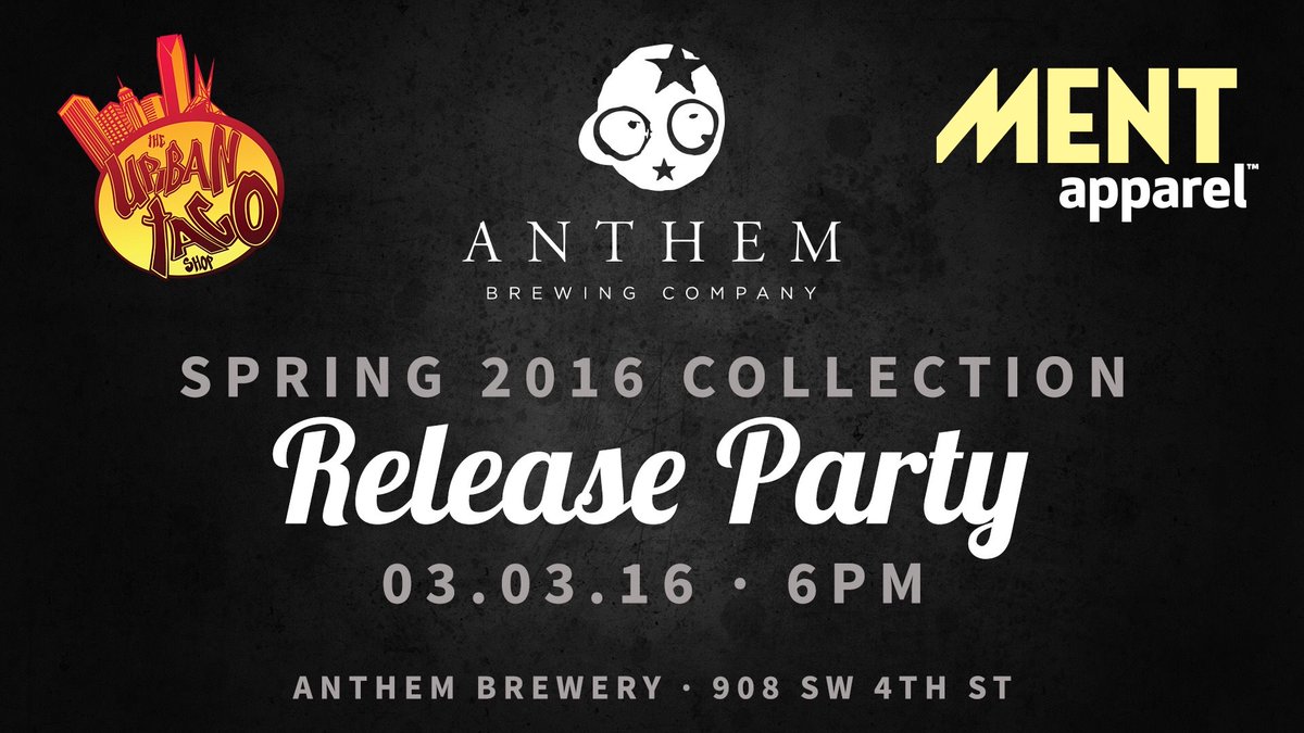 MENTapparel's tweet image. New @AnthemBrewing merch available in 2 days! Stop by for some great beer! Food provided by @urbantacoshop! #OKC