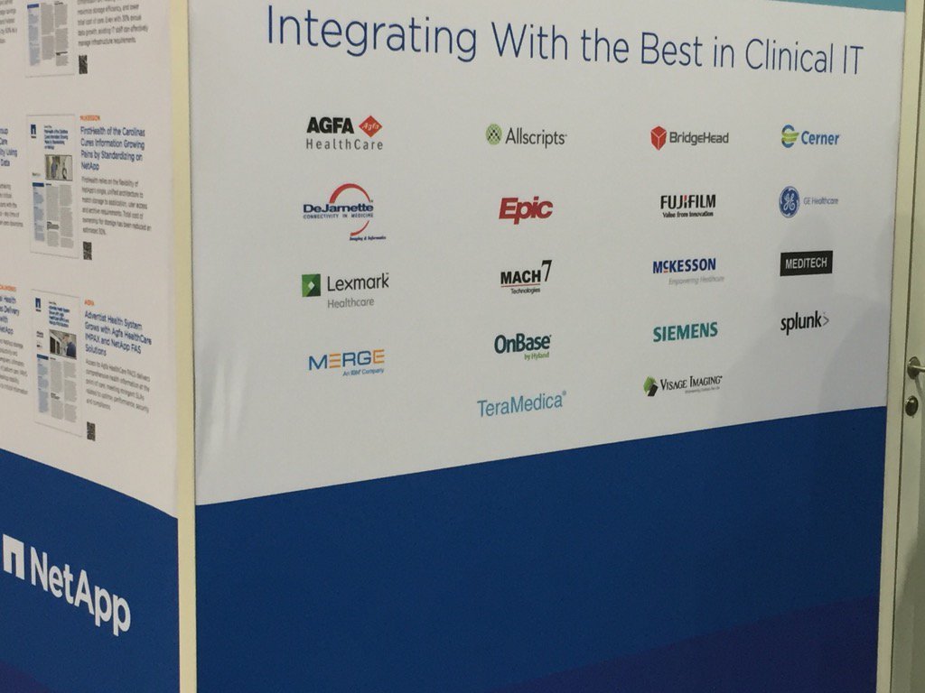 Philwack's tweet photo. Want to know more about integrations with healthcare solutions, we are at booth 4874 #NetAppHIMSS https://t.co/vrWMXZJOE6