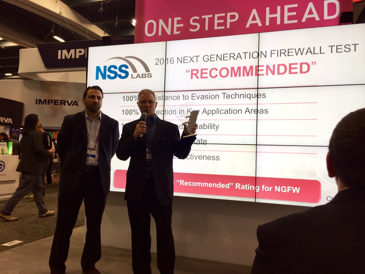 SecurityCat1's tweet photo. Hot off the press!!! #RSAC2016 #NSSLabs #checkpointrsa @checkpointsw #boothS1507 https://t.co/vyfdyLdQ1O