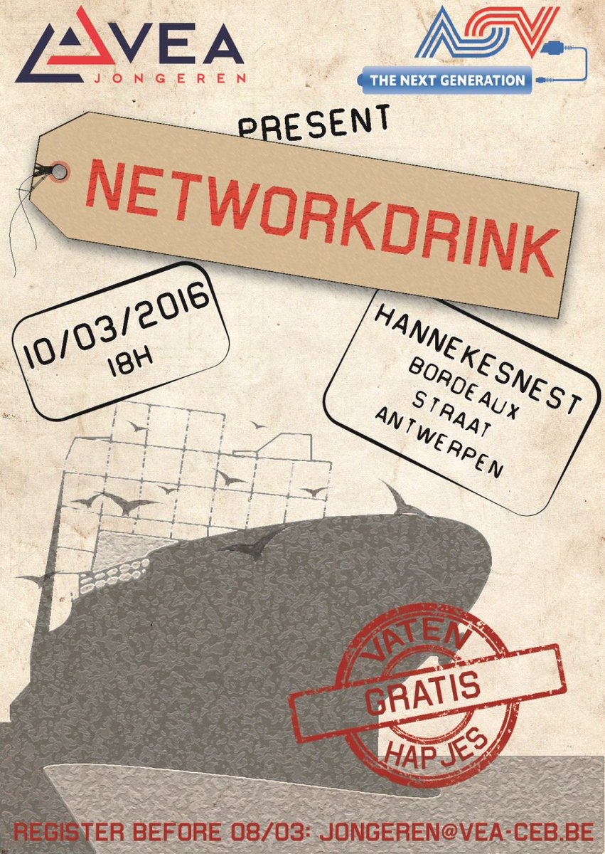 YoungFORWARDBe's tweet photo. Heeft iedereen zich al ingeschreven voor de netwerkdrink #veajongeren meets #asvtng op 10/03? @veaceb https://t.co/Z2M6KRqyjL