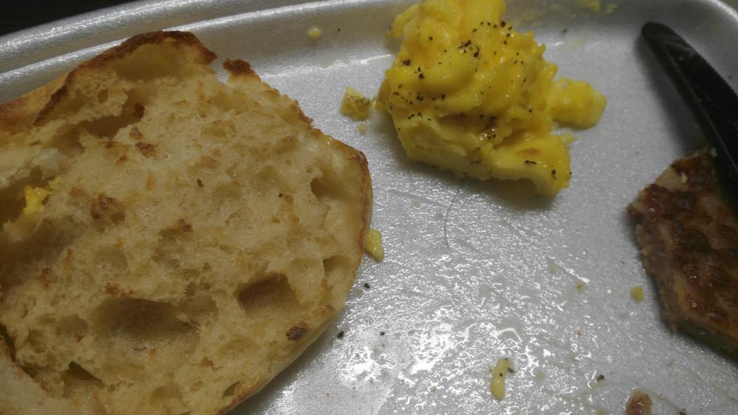 Charlitoscharli's tweet photo. @McD_Canada look what I found today in my breakfast, a hair! https://t.co/wy6jSqHsFD