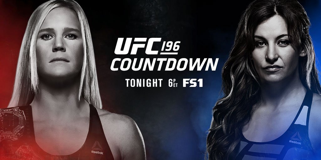 ufc's tweet image. Prepare yourself for the UFC bantamweight title w/ #UFC196 Countdown | TODAY 6pmET on @FS1