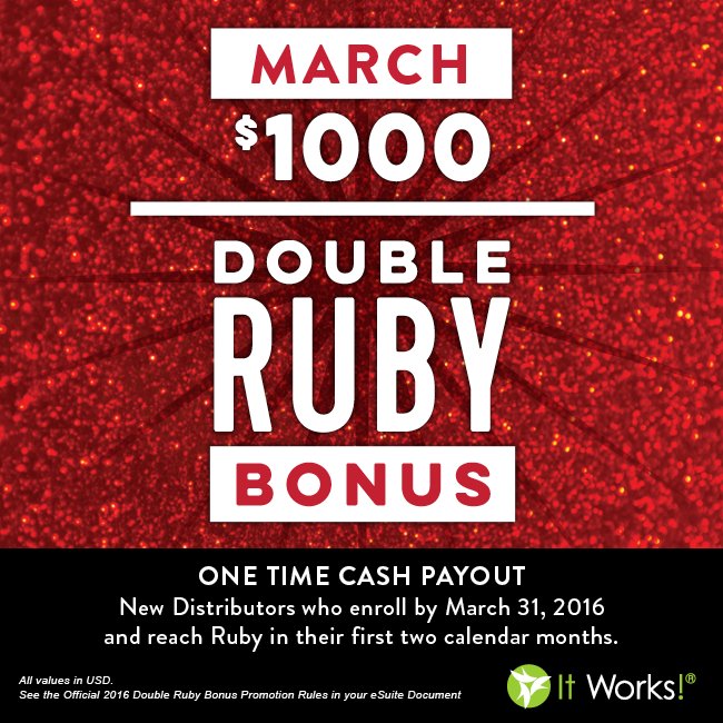 ItWorksGlobal's tweet photo. It wouldn't be March without a little Mark's Madness! Double Bonuses are here for ONE more month! #BRINGIT 💪 https://t.co/UOPdLM920I