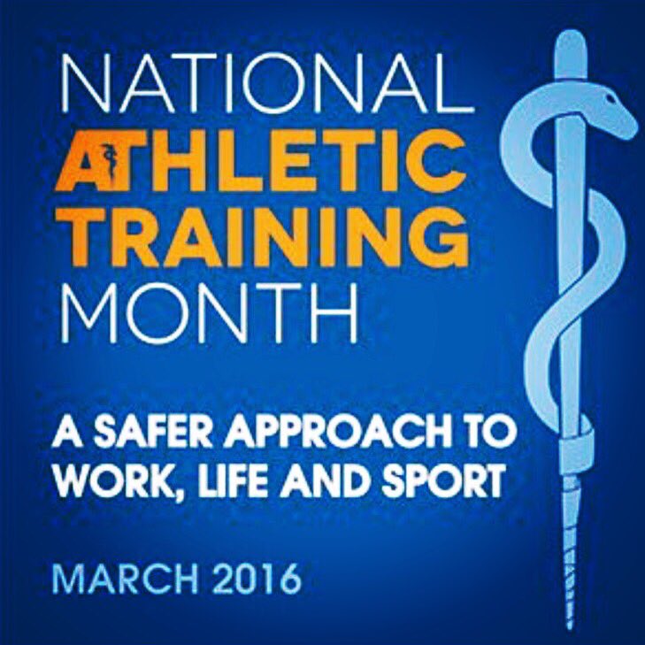 March means time to celebrate our hard working athletic trainers ! HAPPY NATIONAL ATHLETIC TRAINING MONTH