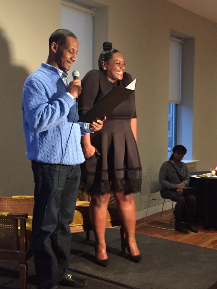 Happy to present Nina "MDot" Wells a Proclamation from the city at her "King Me" exhibit.