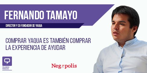 NegopolisPeru's tweet photo. #LoMásVisto
Conversamos con Fernando Tamayo, fundador de @Yaqua_pe.
► https://t.co/UsYnhG4Z0G https://t.co/StQDcytRua