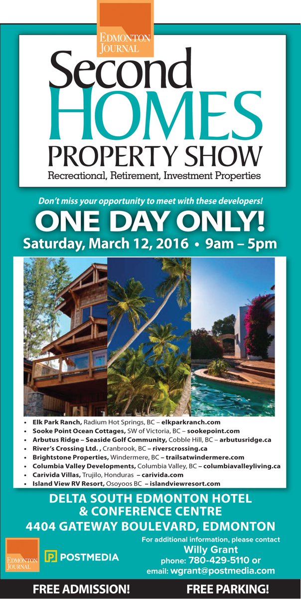 Join us Sat, March 12, 9am - 5pm.  Free Admission &amp; Parking.  Delta South Hotel 4404 Gateway Boulevard, Edm. #YEG