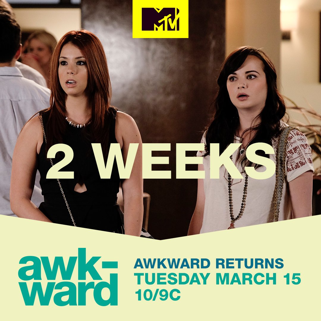 MTVAwkward's tweet photo. ONLY TWO WEEKS until #Awkward returns! https://t.co/QBkuEQMs9E