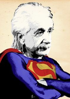 AlbertEinstein's tweet photo. That said, Einstein would probably show allegiance to #Superman rather than #Batman. #BatmanvSuperman https://t.co/7SuRsaMjjB